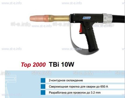 Горелка для полуавтоматической сварки TBiP 10W-black-RWZ (Pistol handle/straight), длина 5 м. - st-e.info - Златоуст